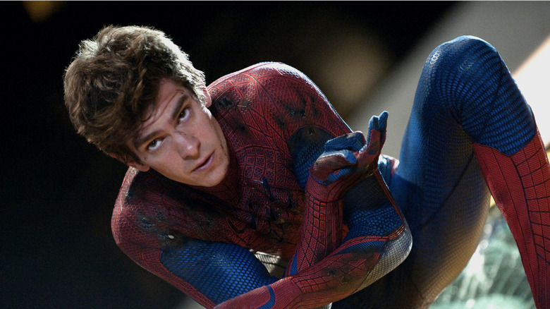 Andrew Garfield as Spider-Man in suit