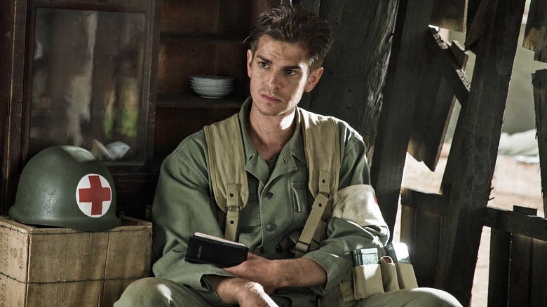 Andrew Garfield rests in bunker