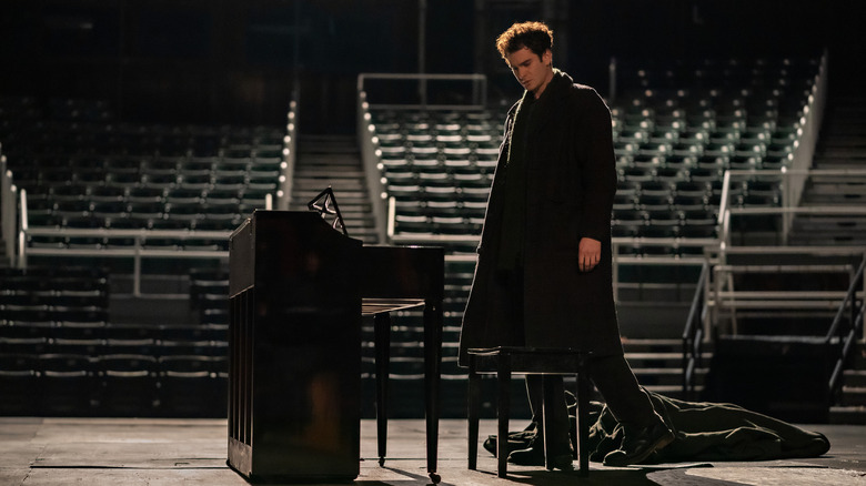 Andrew Garfield at piano