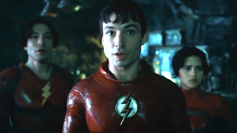 Ezra Miller and Sasha Calle in DC's The Flash