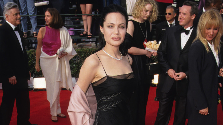 Angelina Jolie poses on the red carpet