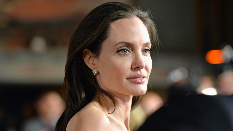 Angelina Jolie looking serious