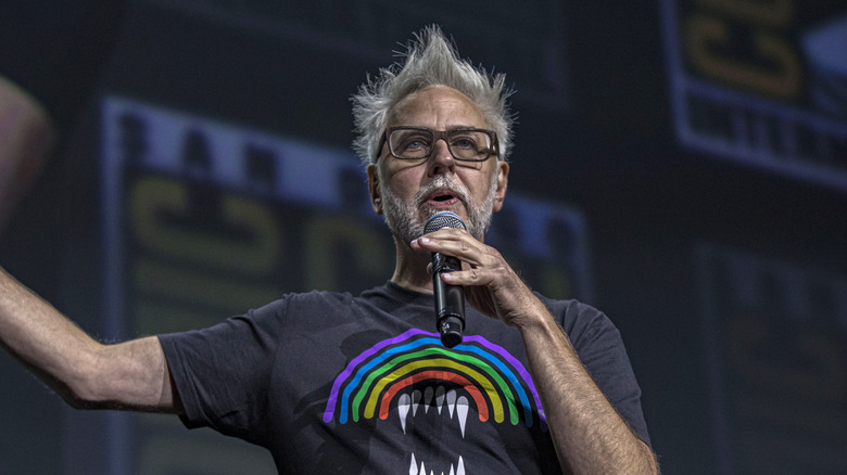 Gunn speaking at San Diego Comic Con