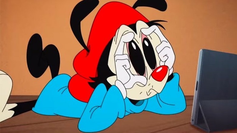 Wakko sits in front of his tablet in Animaniacs teaser