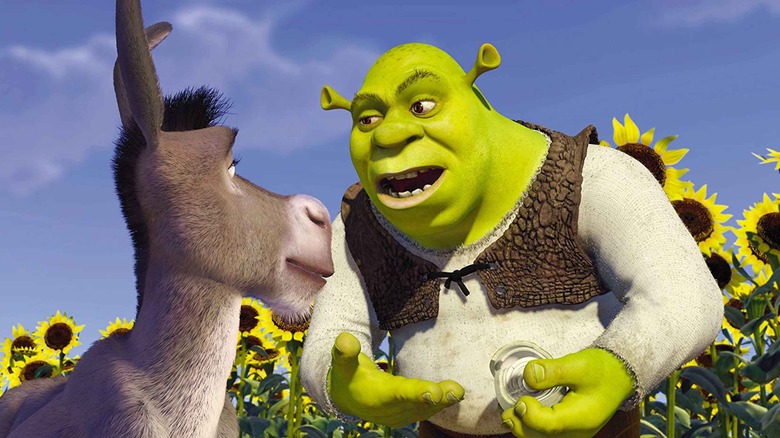 Shrek talks to Donkey