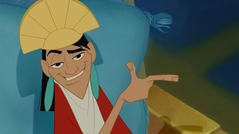 Kuzco points his finger