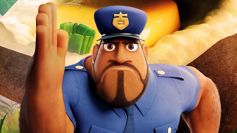 Earl Devereaux on the poster for Cloudy with a Chance of Meatballs 2