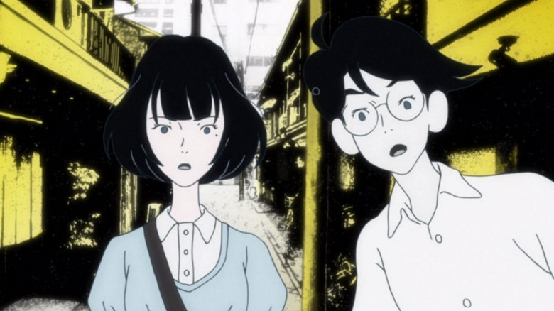 The Tatami Galaxy main character and Akashi surprised