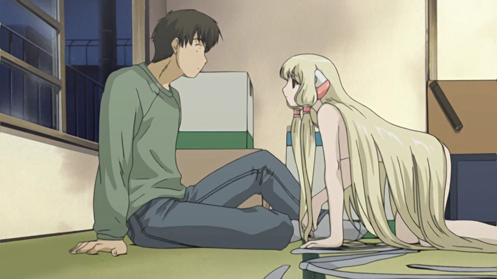 Hideki and Chii in "Chobits"