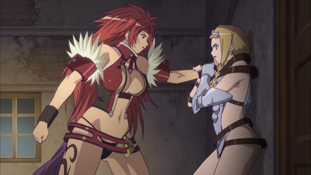 Risty and Leina in "Queen's Blade"