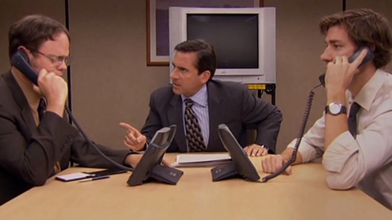 Dwight Schrute, Michael Scott, and Jim Halpert