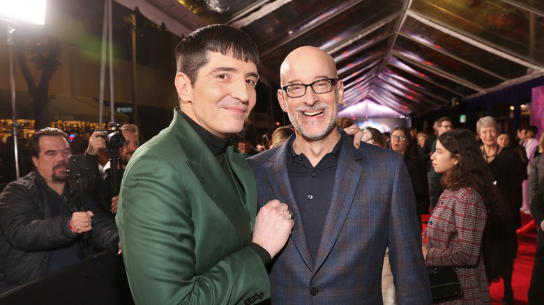 David Dastmalchian and Peyton Reed smiling at event