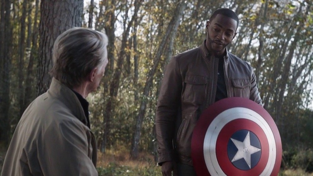 Steve gives Sam his shield