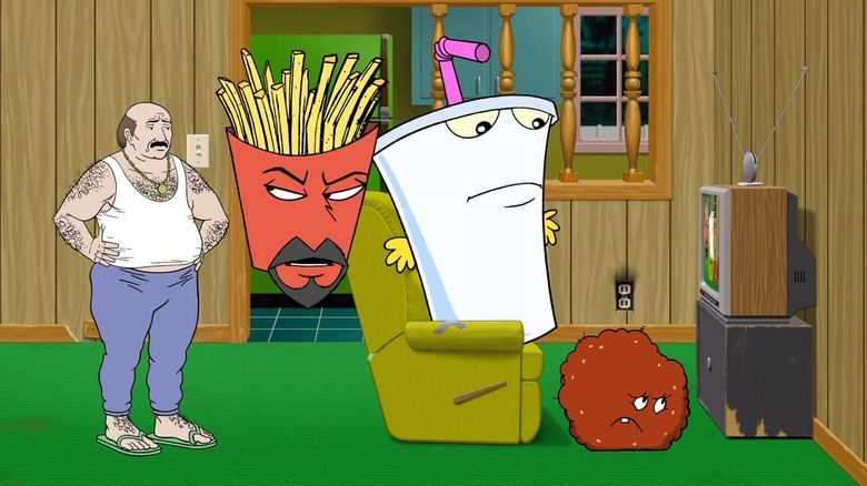 Aqua Teen Hunger Force cast living room