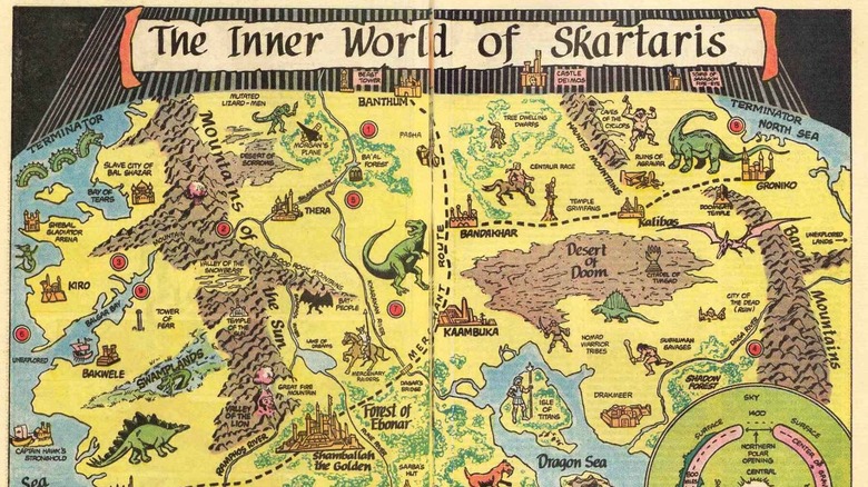 A map of Skartaris from a comic book