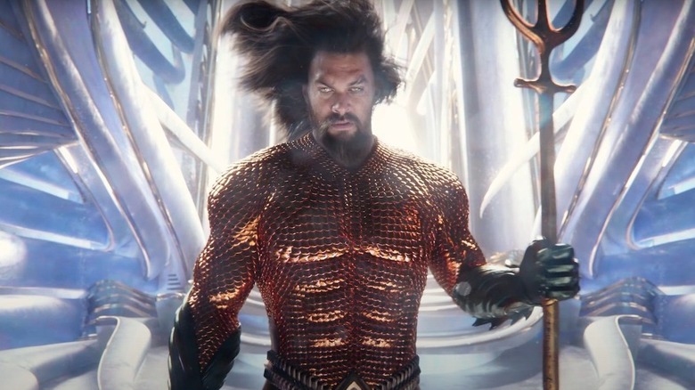 Aquaman holding trident