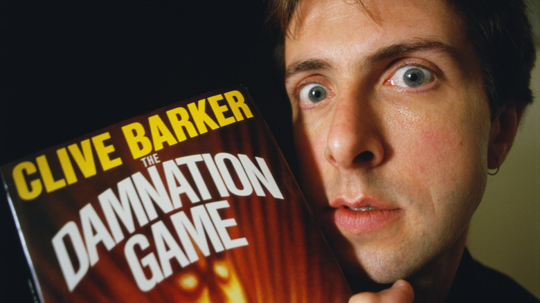 Clive Barker with his 1985 novel "The Damnation Game"