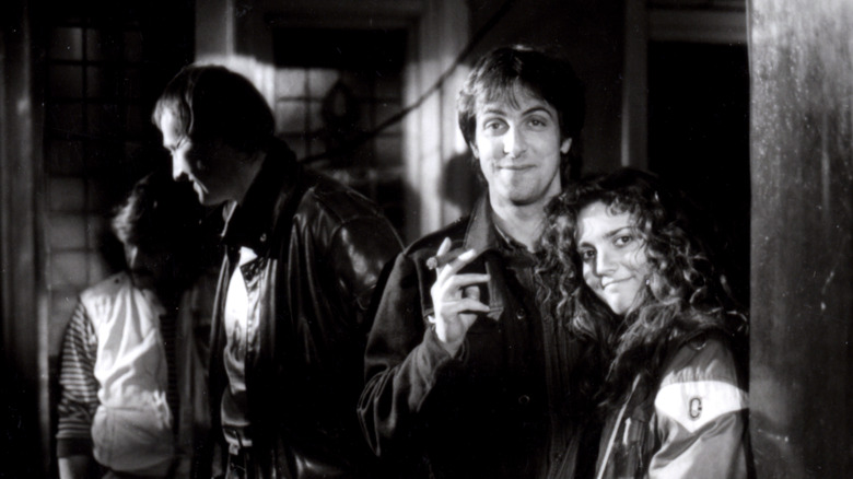 Clive and Ashley Laurence on the set of "Hellraiser," day 45 of filming, November 1986.