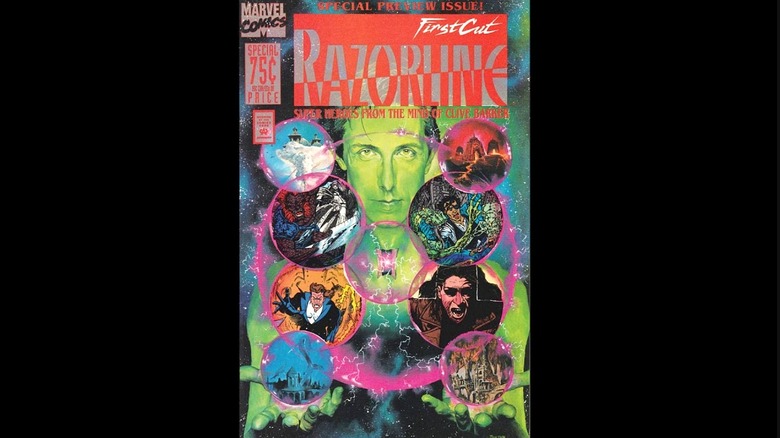 Cover of the debut issue of Clive Barker's "Razorline" comic book for Marvel