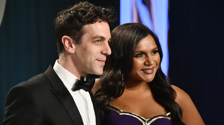 BJ Novak and Mindy Kaling smiling