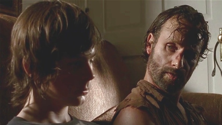 Rick comforting Carl