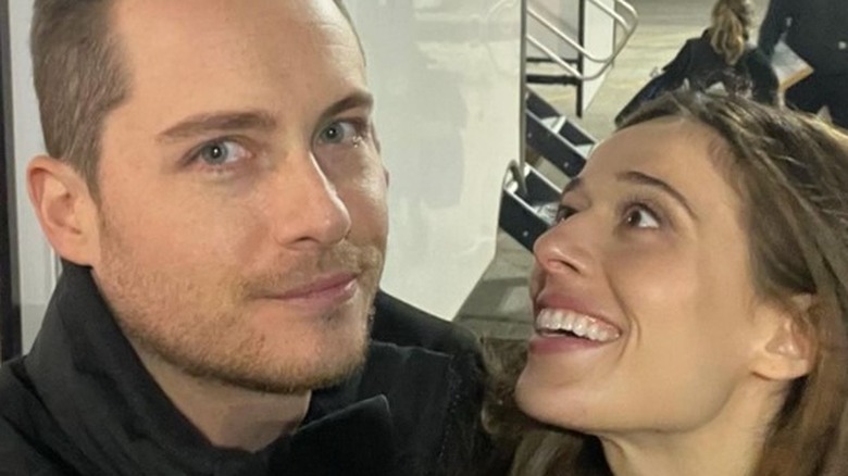 Jesse Lee Soffer and Marina Squerciati smiling