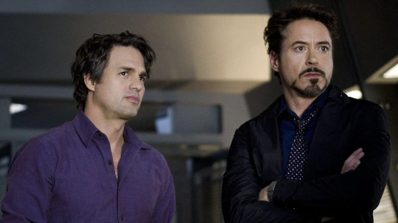 Robert Downey Jr. and Mark Ruffalo in The Avengers