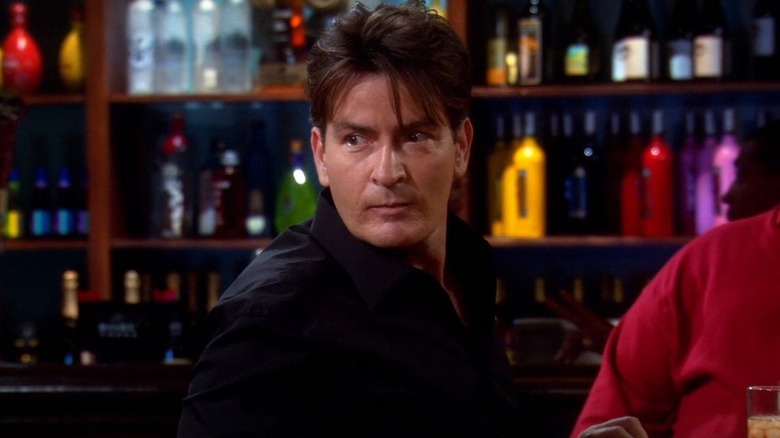 Charlie Sheen looking forward