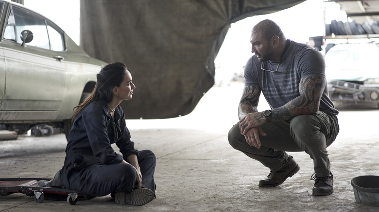 Ana de la Reguera and Dave Bautista in 'Army of the Dead'