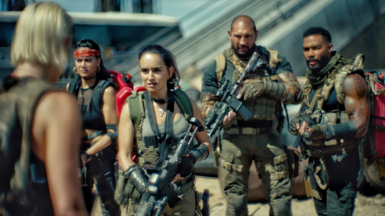 Samantha Win, Ana de la Reguera, Dave Bautista and Omari Hardwick in 'Army of the Dead'