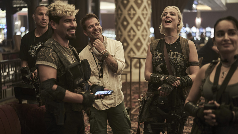 Raúl Castillo, Zack Snyder, Nora Arnezeder and Ana de la Reguera in 'Army of the Dead'