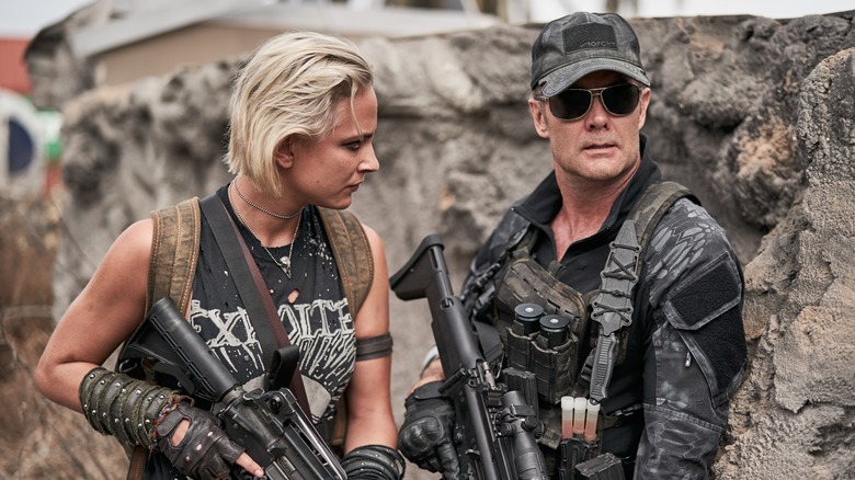 Nora Arnezeder and Garret Dillahunt in "Army of the Dead"