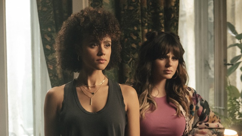 Nathalie Emmanuel and Ruby O. Fee frowning in "Army of Thieves"