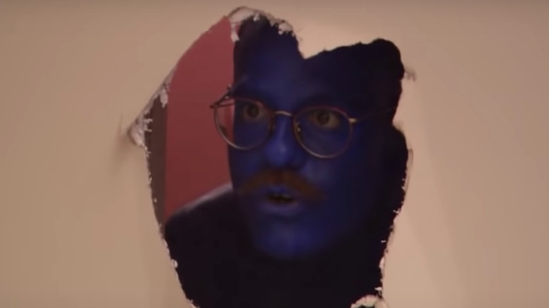 David Cross painted blue Arrested Development