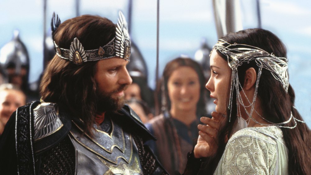 Liv Tyler and Viggo Mortensen in The Lord of the Rings, Arwen