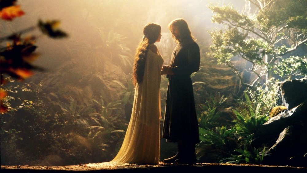 Liv Tyler and Viggo Mortensen in The Lord of the Rings, Arwen