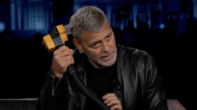 George Clooney using Flowbee