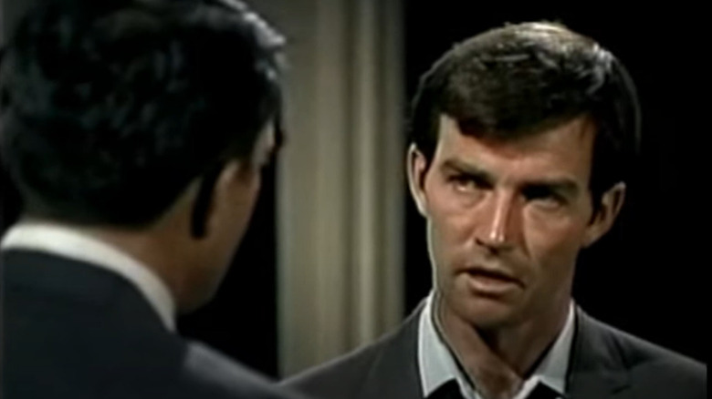 Robert Hogan in church on Peyton Place