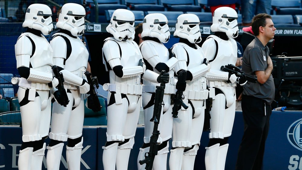 Members of the 501st Legion at an Atlanta Braves baseball game