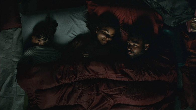 Austin Elle Fisher as Lottie, Zazie Beetz as Van, and Donald Glover as Earn on Atlanta