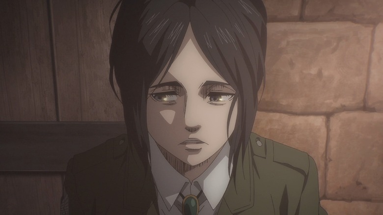 Pieck looks on unsteadily