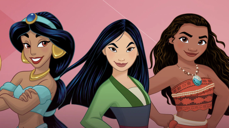 Jasmine, Mulan, and Moana