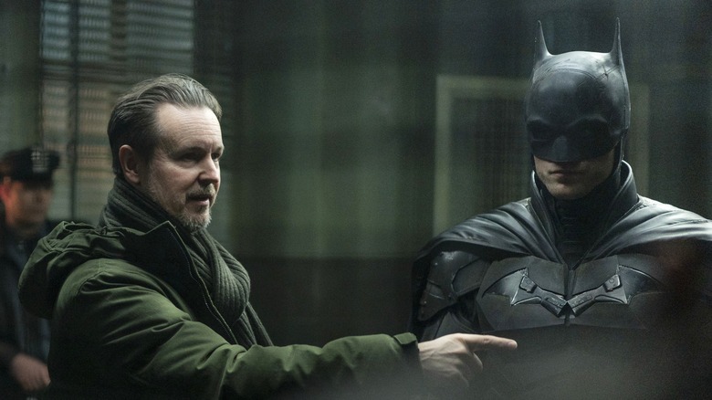 Matt Reeves with Robert Pattinson on the set of "The Batman"