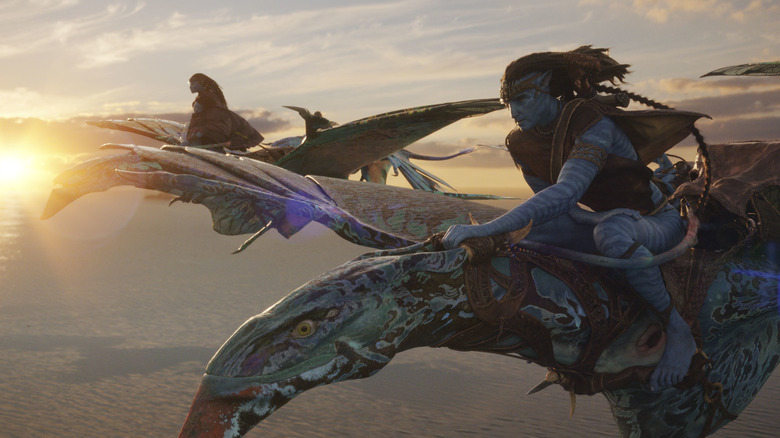 Jake and Neytiri flying