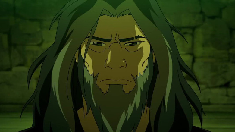 Zaheer with long hair in cave