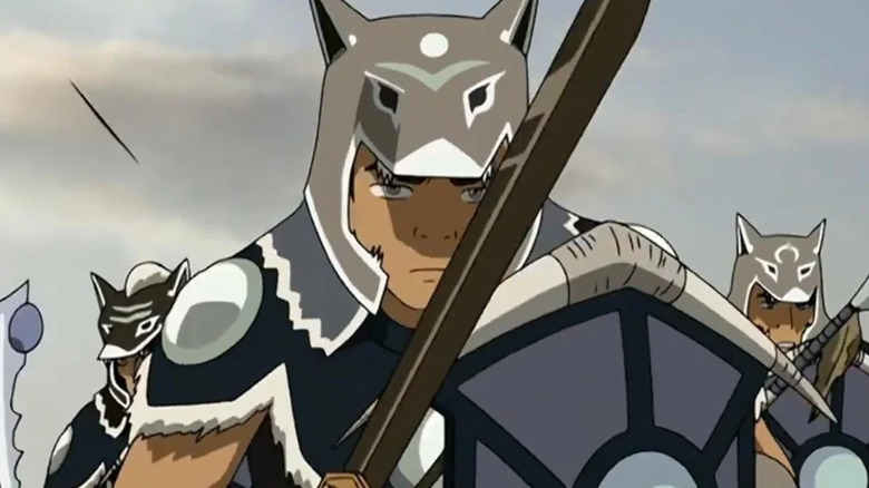 Sokka charging into battle