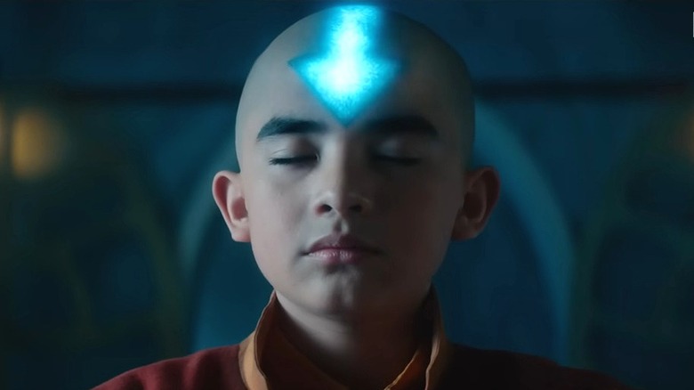 Aang Avatar State glowing 