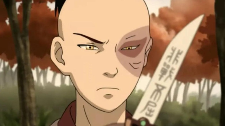 Zuko holds a knife