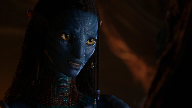 Neytiri smiling in Avatar: The Way of Water