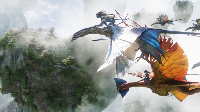 Na'vi soaring across the sky Avatar